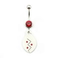thumbnail image 6 of Belly Button Ring with Drop Dangle and Cubic Zirconia Stone 14g, 6 of 6
