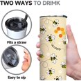 thumbnail image 2 of Bee Tumbler With Lid and Straw,Yellow Bee Coffee Mug Cup Skinny Tumbler Water Bottles,Honey Bee Gifts for Women Daisy Flowers and Bee Decor, 2 of 6
