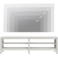 thumbnail image 7 of WAMPAT 70" Farmhouse TV Stand for 75 Inch TV, Wood Entertainment Center for 70 65 55 inch TV Console Media Table with 4 Big Storage Shelf for Living Room Bedroom, White, 7 of 7