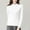 White, variant on Ayolanni Black Womens Tops Trendy Long Sleeve Crew Neck Cotton Solid Thermal Tops Shirts for Women L
