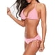 thumbnail image 4 of WILLBEST Trajes de Baño Para Mujer, Conjunto de Bikini Bandeau Con Push-Up, Traje de Baño Brasileño, Traje de Baño de Playa 4624, 4 of 6