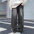 thumbnail image 3 of Xyant Baggy Jeans for Boys Y2K Vintage Wide Leg Barrel Jeans Skater Streetwear Loose Fit Denim Pants (Grey,11-12 Years), 3 of 3
