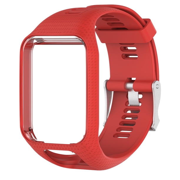 Cateissary Reemplazo de correa de reloj de silicona para Smart Wristband correa de para 2 3/Runner 2 3/Spark 3/Adventurer Relojes inteligentes rojo