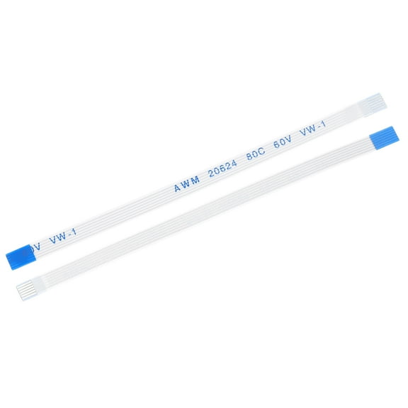 FFC Ribbon Flat Flexible Cable 6 Pin 0.5mm 80mm (B Type) for LCD Laptop 20pcs
