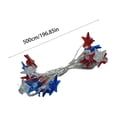 thumbnail image 4 of Yhmxh Red White Blue Star String Lights, Patriotic 4th of July LED Fairy Lights, Waterproof American Flag Star Lights for Independence Day, Memorial Day, Outdoor Patio, Porch, Party Decorations, 4 of 6