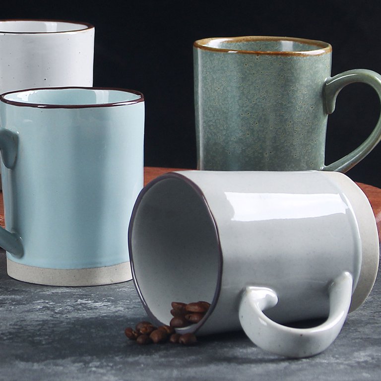 Retro Coffee Cup,Ceramic Mug Porcelain Cup 350ml 12oz-B - Walmart.com