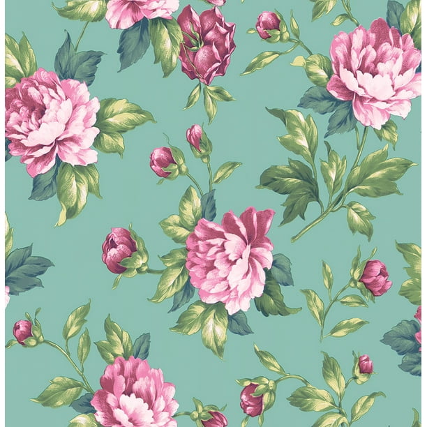 Brewster Catherine Green Floral Wallpaper Walmart Com Walmart Com