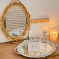 thumbnail image 7 of Uuiauoio Decorative Mirror Tray, Makeup Jewelry Perfume Organizer, Vintage Oval Display and Serving Tray for Bedroom Living-Room Dresser Decor (14.9”x 9”) (Oval), 7 of 7