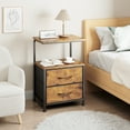 thumbnail image 5 of HOMEKOKO Nightstand with Drawers And Storage Shelf, Rustic Brown, 5 of 7