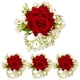 thumbnail image 1 of 4 Uds. Brazalete de ramillete nupcial de boda pulsera decorativa de ramillete de muñeca pulsera de flores para novia, 1 of 6