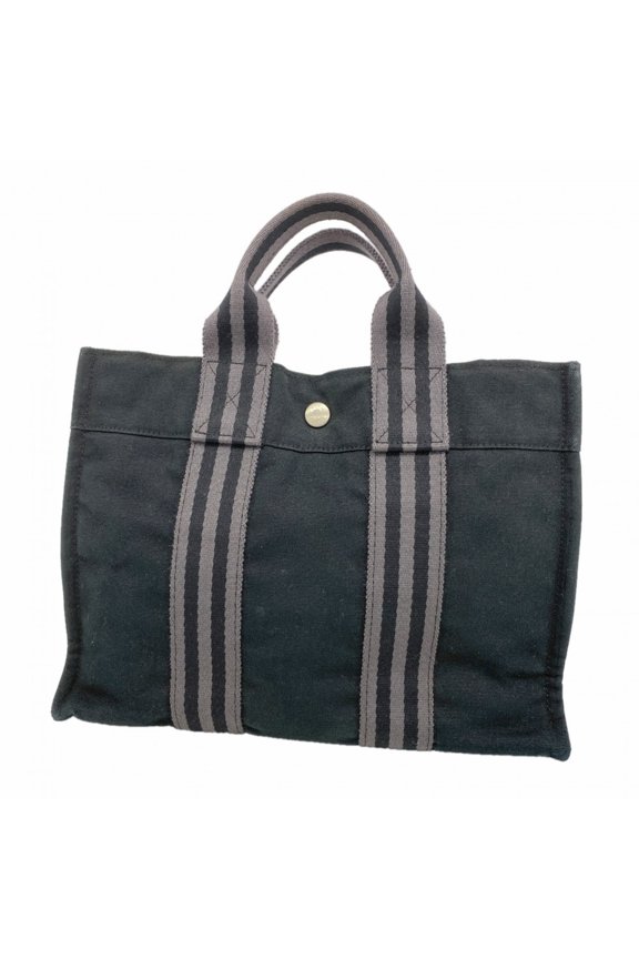 Pre-Owned Hermes Fourre-Tout PM Canvas Tote Bag, Black, for Men and Women
