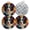 Black3798, variant on 4 PCS Pot Holders for Kitchen,Potholders Sets with Hook for Oven,Cooking,Baking,Three Deer In The Forest
