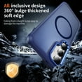 thumbnail image 5 of Designed for Magnetic Samsung Galaxy S25+ Case,[Compatible with MagSafe] [Military Grade Drop Protection] Slim Hybrid Translucent Matte Shockproof with Anti-Fingerprint Phone Case,Darkblue, 5 of 9