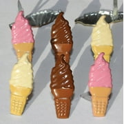 Eyelet Outlet Shape Brads 12/Pkg-Soft Ice Cream, Pk 3, Eyelet Outlet