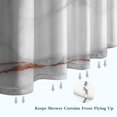 thumbnail image 6 of White Rose Gold Marble Shower Curtain 84"x72" ,Bathroom Decorative Shower Curtains Set with 12 Hooks,Modern Waterproof Washable Shower Curtain, 6 of 6