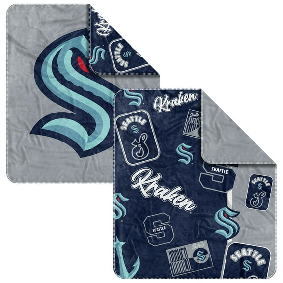Seattle Kraken 50- x 60- Dream Weave Throw Blanket