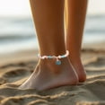 thumbnail image 5 of African Beaded Ankle Bracelets for Women Shell Blue Anklets Beads Beach Womens Anklet Bracelet Foot Chain Jewelry, 5 of 5