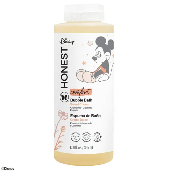 The Honest Company Foaming Bubble Bath, Disney’s Mickey Mouse Comfort Sweet Cream, 12 fl Oz