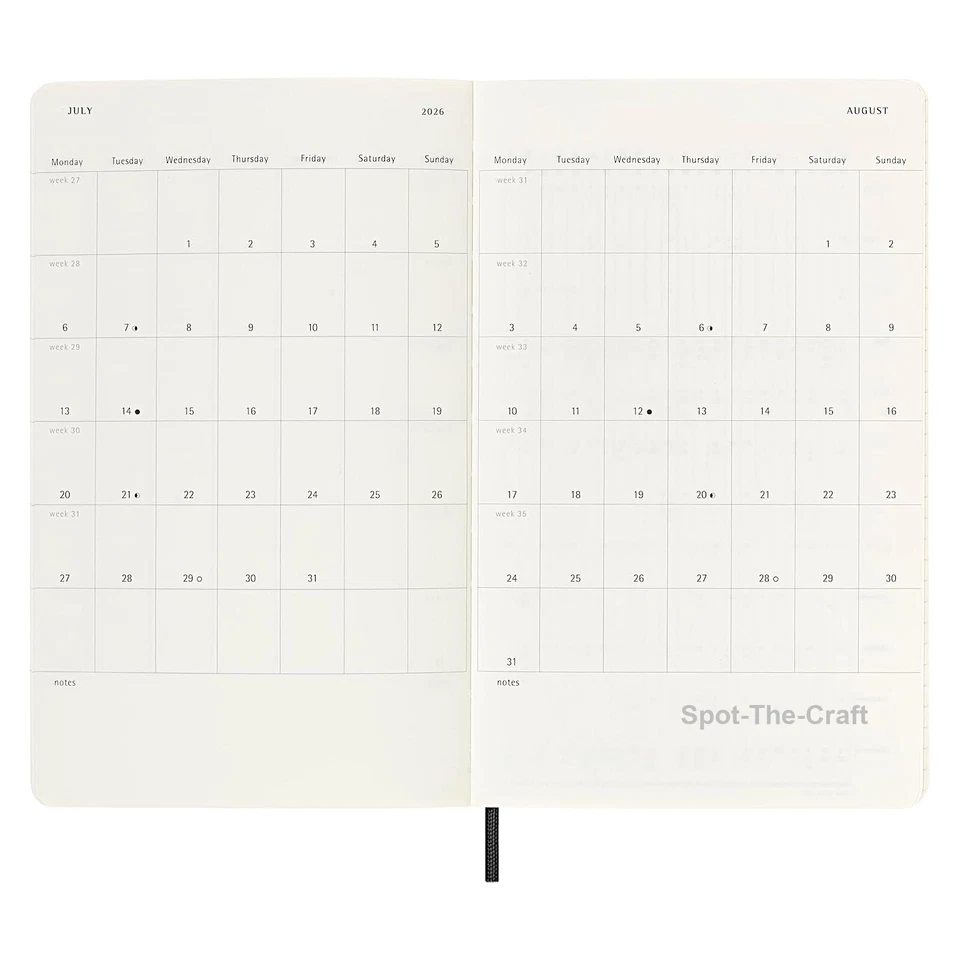 Moleskine Planner 18 Months 2025 To 2026 Weekly Notebook Diary Large Soft
