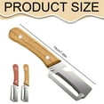 thumbnail image 3 of Vegetable Peelers,2-In-1 Multi-Functional Vegetable Peeler With Handle And Bottle Openers,Non-Slip Ergonomic Handles Stainless Steel Blade Kitchen Tool,Veggie Peeler,Kitchen Gadgets,Wood Handle, 3 of 8