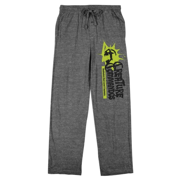 DC Comics Creature Commandos Title Artwork Men's Heather Gray Sleep Pajama Pants-Medium