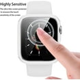 thumbnail image 5 of 2 Pack Cases Compatible with Apple Watch Case 42mm Series 3/2/1 Built in Tempered Glass Screen Protector Ultra-Thin Bumper Full Coverage iWatch Protective Cover for Women Men (Black/White-S)-2, 5 of 5