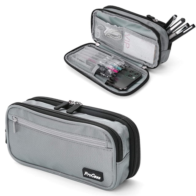 Estuche ProCase de Dos Capas Gran Capacidad Gris
