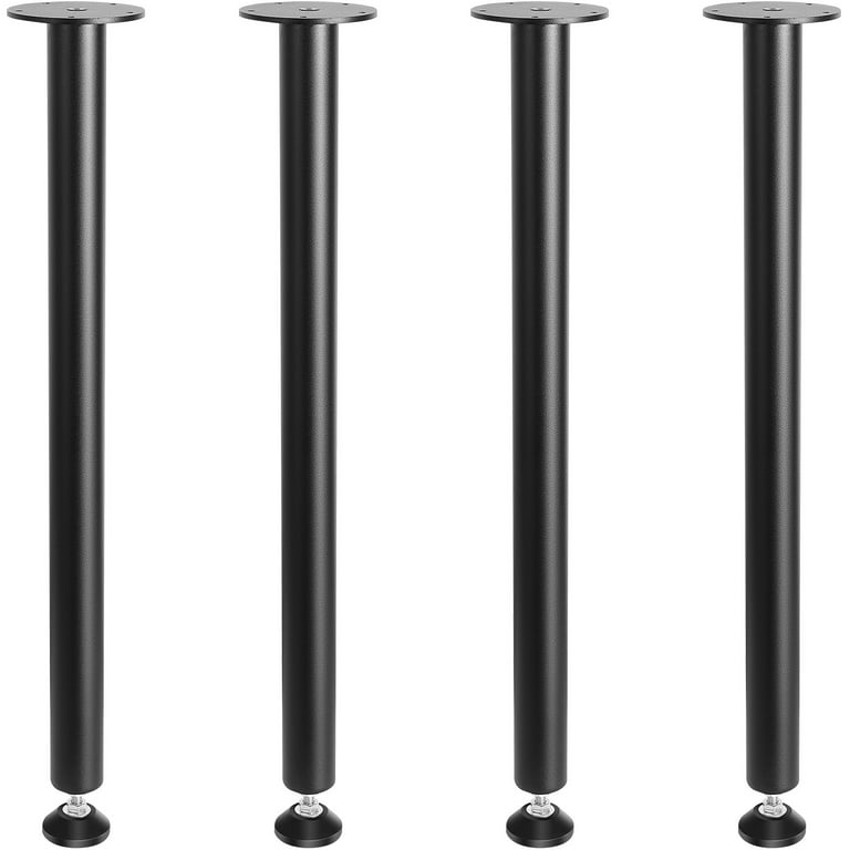 SKYSHALO 28 Adjustable Desk Legs Sturdy Steel Construction Set of 4 for Custom Office Tables Supports up to 1200 lbs Easy Setup with Flexible