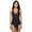 Black, variant on Wrap Swimsuit - UPF 50+ Sun Protection - Breakwater in Terracotta Rose