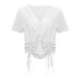 thumbnail image 4 of Yuwull Womens Tops Womens Tops Casual Women'S Semi Transparent Bikini Paired With Sexy Sun Protection Lace Embroidered Blouse Women Tops On Clearance24S, 4 of 6