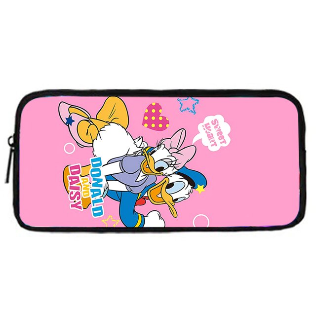 Mochila escolar de gran capacidad para niños y niñas, bolso de hombro de Mickey, Pato Donald, estuche para lápices, el mejor regalo