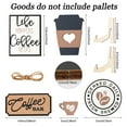 thumbnail image 3 of Deals Qaailabf Coffee Coffee Series Layered Tray Decoration Wooden Crafts Desktop Decoration Set, 3 of 6