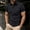 Black, variant on Mens Polo Shirts Quarter Zip Shirts Casual Classic Lightweight Short Sleeve Lapel Shirt with Pocket Black M(M)