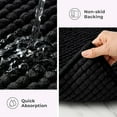 thumbnail image 4 of FRESHMINT Thick Chunky Chenille Bathroom Rugs 20'' x 32'', Non Slip Bath Mat for Bathroom Floor, Large Soft Bathroom Decor Accessories, Cute Shower Mat Water Absorbent, Washable, Black, 4 of 7
