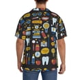 thumbnail image 3 of Kdxio Men'S Hawaiian Shirt For Men Short Sleeve Shirt Teeth Summer Casual Holiday Beach Button Down T-Shirts, 3 of 5