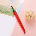 thumbnail image 4 of Clearance Sale! 1PC Food-Shaped Gel Pen, 0.5mm Pepper Novelty Ballpoint for Creative Writing, Plastic, for Office & Home, (17cm, Red), 4 of 8