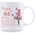 thumbnail image 2 of 84th Birthday Gifts for Women - Happy 84th Birthday Mug for Women - 84th Birthday Gifts for Grandma Mom Friend Sister Aunt Coworker - 11oz Coffee Mug (84th Birthday Gift), 2 of 7