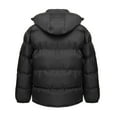 thumbnail image 2 of Lion Force Big & Tall Mens' Warm Puffer Coat Jacket Removable Hood Polar Fleece Lining (5X-large, Charcoal), 2 of 2