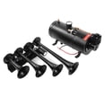 thumbnail image 4 of Kit de Bocina de aire Bling Bling trompetas cuádruples 1 galón 150PSI 12V Universal, 4 of 12