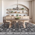 thumbnail image 7 of Vintage 10x14 Washable Area Rug: Large Living Room Rugs Indoor Soft Stain Resistant Carpet With Non-slip Backing For Bedroom Dining Farmhouse Low Pile Floor Mat King Size Bed (10x14 Black), 7 of 7