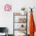 thumbnail image 4 of Valentine's Day Hearts Wall Clock Square Silent Non Ticking Battery Operated Clock for Home Bathroom Kitchen Bedroom Living Room, 4 of 8