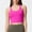 A_ Hot Pink, variant on SMihono Fashion Womens High Impact Sports Yoga Bra for Women Seamless Cami Longline Bra - Round Neck Workout Racerback Tank Top Hot Pink 4