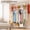 White, variant on Clothes Rack, Double Rods Rolling Clothing Rack for Hanging Clothes, Portable Garment Rack with Wheels, Coat Rack Wardrobe Closet Load 350 LBS (Black)
