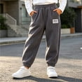 thumbnail image 4 of Edvintorg Winter Sweatpants for Girls Fashion Elastic Waist Casual Corduroy Joggers Pants with Pockets Girls Clothes 1-13 Years, 4 of 7