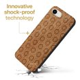thumbnail image 3 of Case Yard Wooden Case Outside Soft TPU Silicone, Slim Fit Shockproof Wood Protective Phone Cover for Girls Boys Men and Women, Supports Wireless Charging Japanese Pattern Design case for iPhone-SE, 3 of 7
