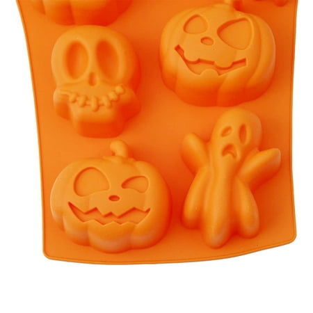 

ROBOT-GXG Halloween Themed Fondant Mold Cake Jelly Chocolate Baking Tray Fondant Silicone Mould Baking Tool