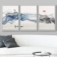 thumbnail image 3 of wall26-3 Panel Framed Canvas Wall Art- Chinese Landscape Painting-Wall Bedroom Living Room Home Decoration - 16"x24"x3 White, 3 of 5