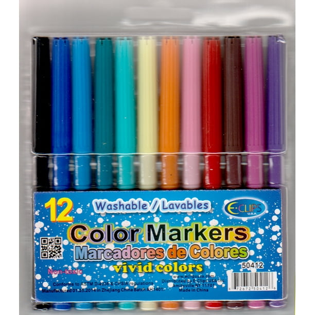 Thin Tip Washable Markers 12 Count Case Pack of 48