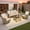 Grey, variant on ODELIO 5‑Piece All‑Weather Wicker Patio Furniture Set, Outdoor Conversation Set with High‑Back 360° Swivel Rocking Chairs & Auto‑Solar Light Coffee Table, Grey