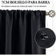 thumbnail image 3 of Cortinas Blackout para Recamara con Aislamiento Térmico, Cortinas para Sala 100% Poliéster Tela, Reducción de Ruido, Suave Cortinas con Bolsillo para Barra, 2 Paneles, 132 x 213.3 cm, Negro,Azul, 3 of 7